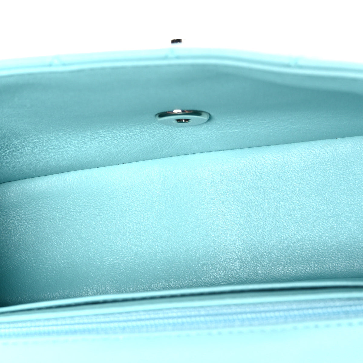 Chanel Lambskin Quilted Mini Rectangular Flap Light Blue 4 of 9