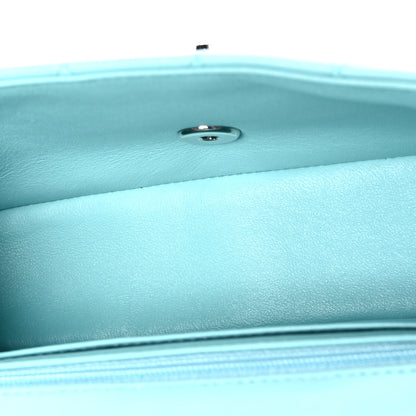Chanel Lambskin Quilted Mini Rectangular Flap Light Blue 4 of 9