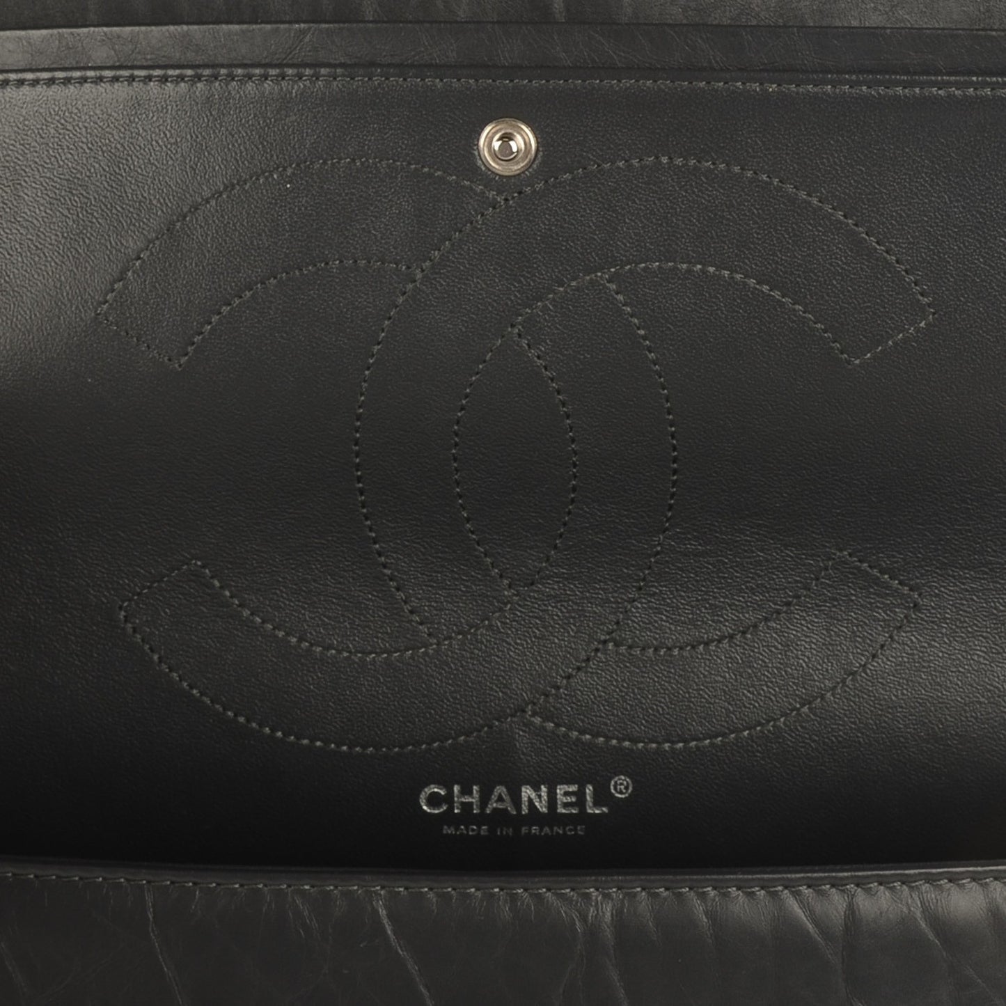 Aged Calfskin Quilted 2.55 Reissue 227 Flap Dark Grey