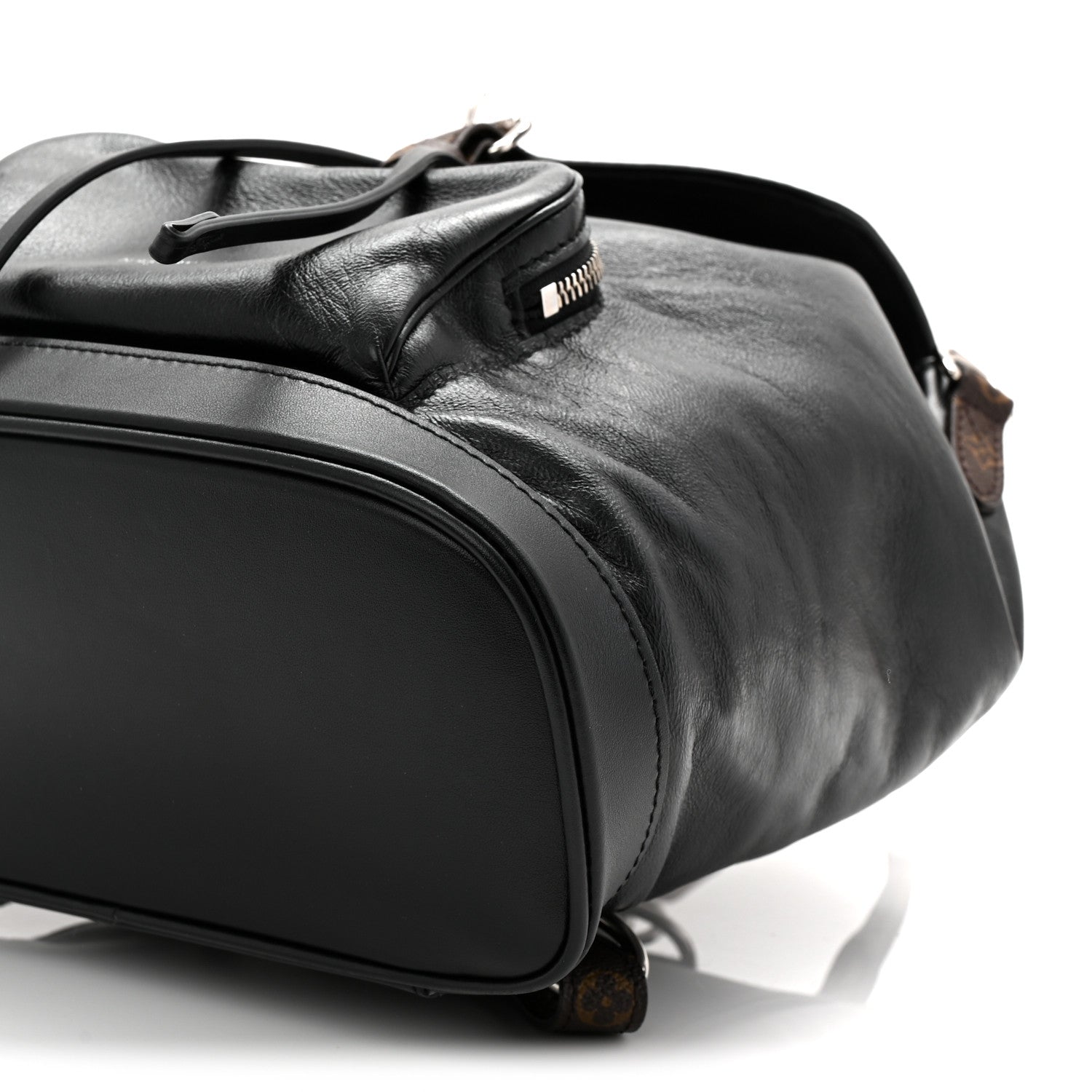 Louis Vuitton Lambskin Monogram Montsouris Vibe PM Black 9 of 10