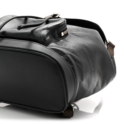 Louis Vuitton Lambskin Monogram Montsouris Vibe PM Black 9 of 10