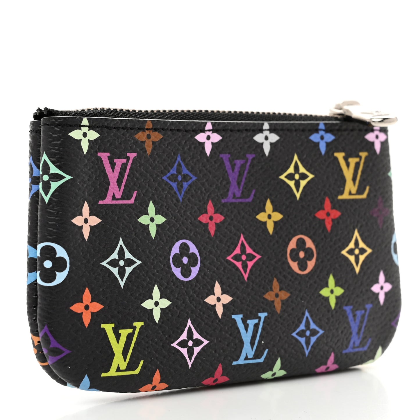 LV X TM Monogram Multicolor Key Pouch Black