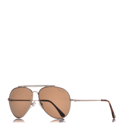 Tom Ford Indiana Aviator Sunglasses TF497 Brown Gold 1 of 8