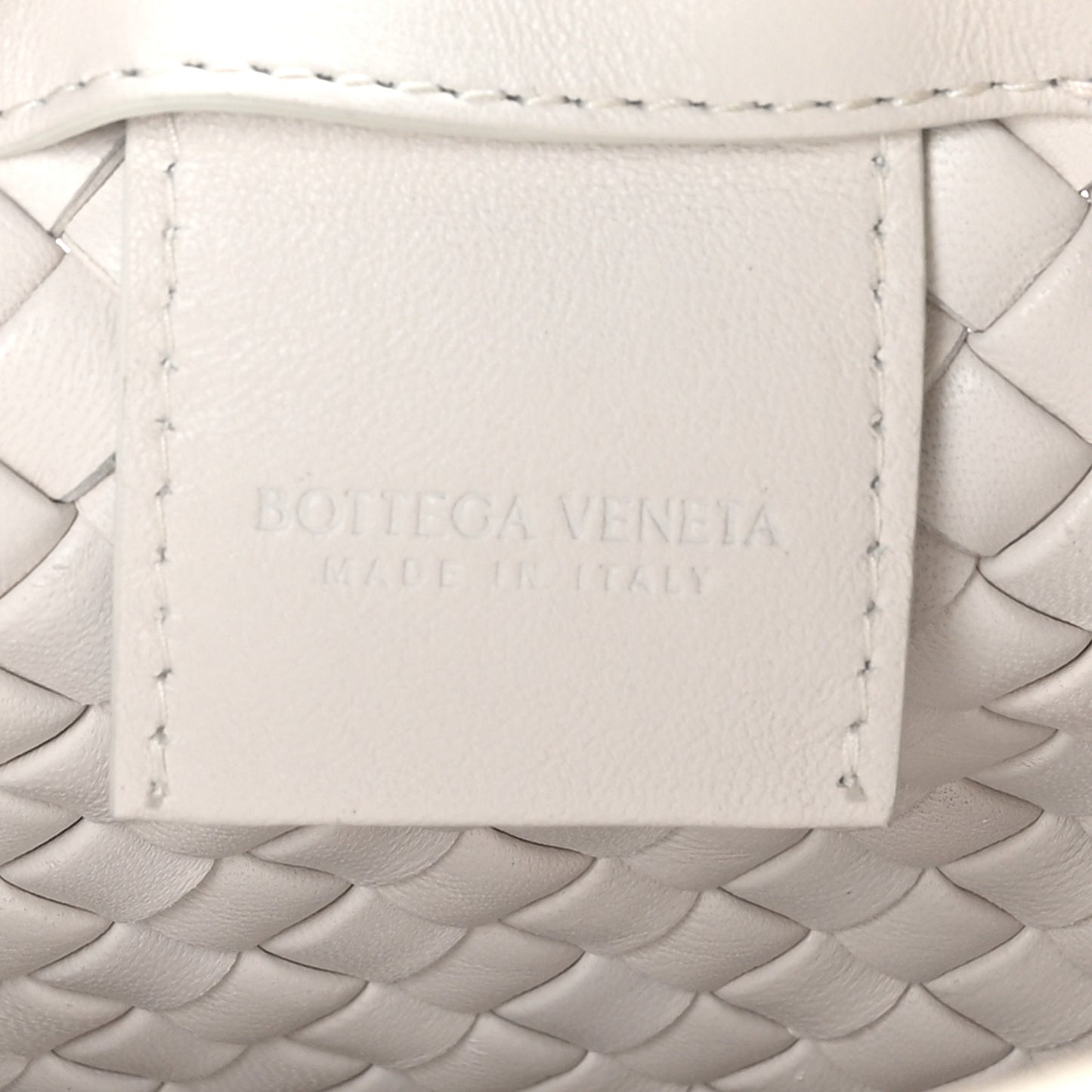 Nappa Intrecciato Knot Shoulder Bag White