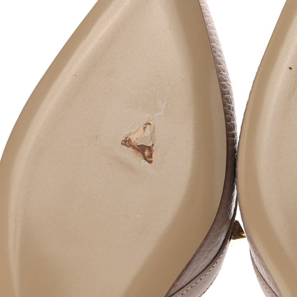 Valentino Garavani Pebbled Calfskin Rockstud Slingback Flats 36.5 Poudre 9 of 12