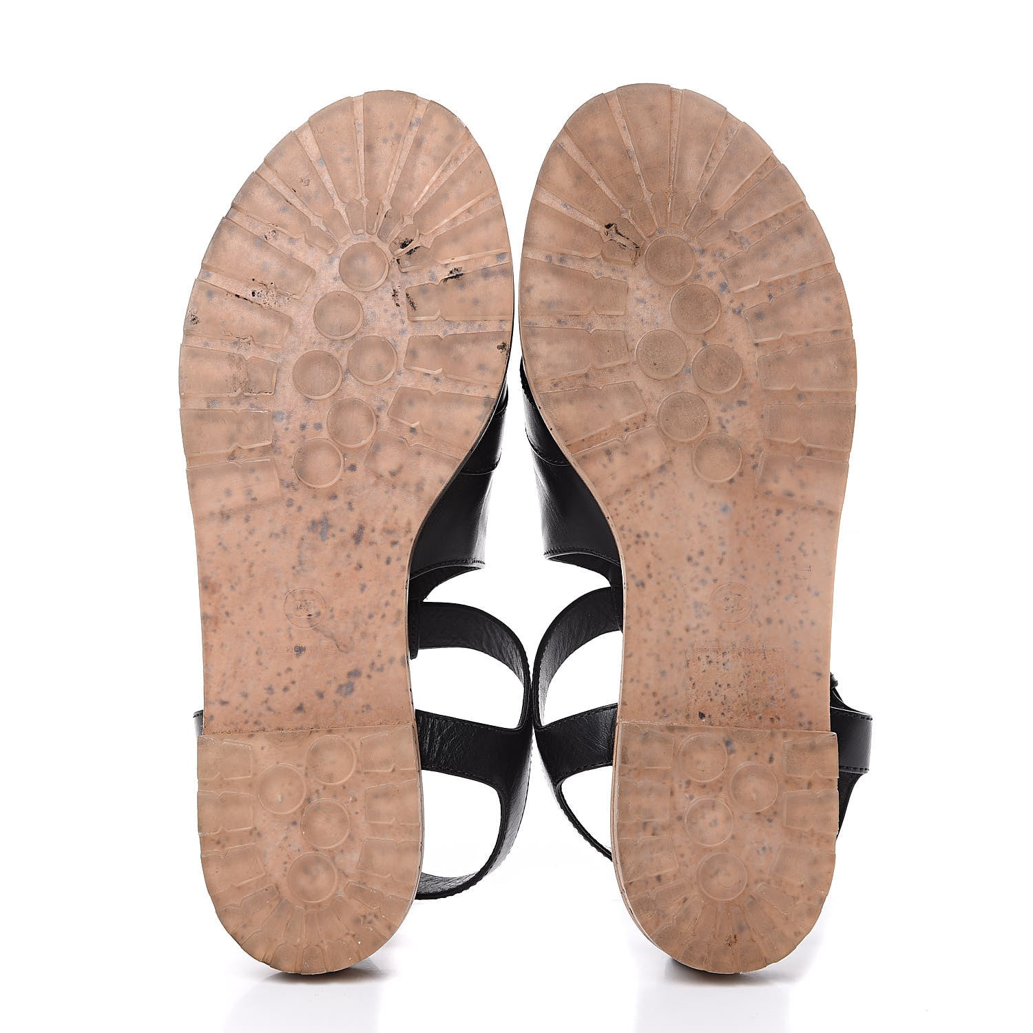 Chanel Calfskin Cork CC Sandals 39.5 Black 6 of 11