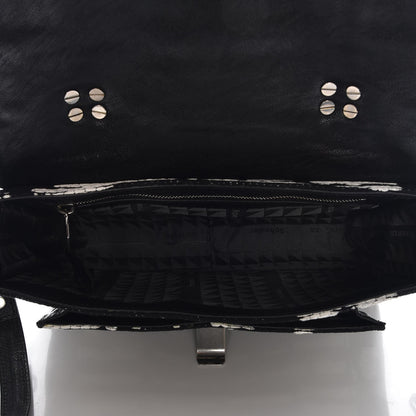 Proenza Schouler Jacquard Woodblock PS1 Tiny Satchel Black White 6 of 9