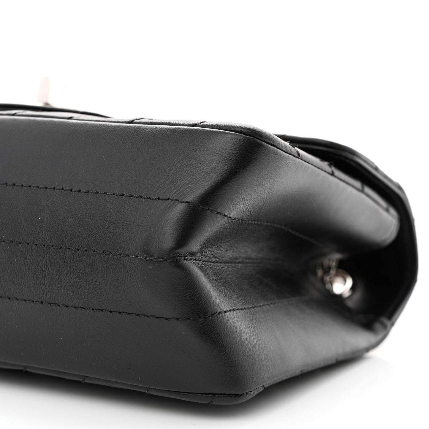 Aged Calfskin Chevron Quilted 2.55 Reissue Mini Flap Black