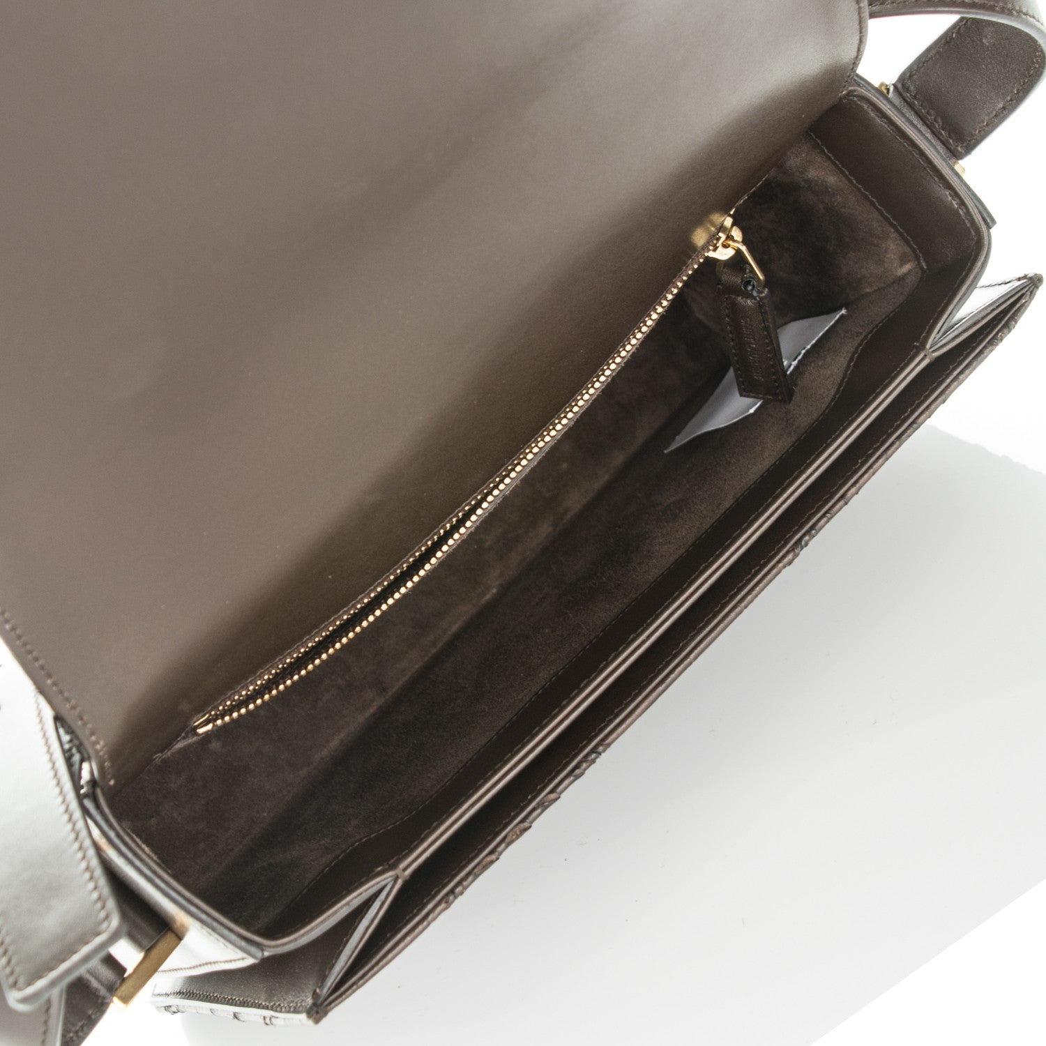 Saint Laurent Reptile Calfskin Embossed Medium Patchwork Animal Monogram Universite Bag Brown 6 of 8
