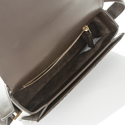 Saint Laurent Reptile Calfskin Embossed Medium Patchwork Animal Monogram Universite Bag Brown 6 of 8