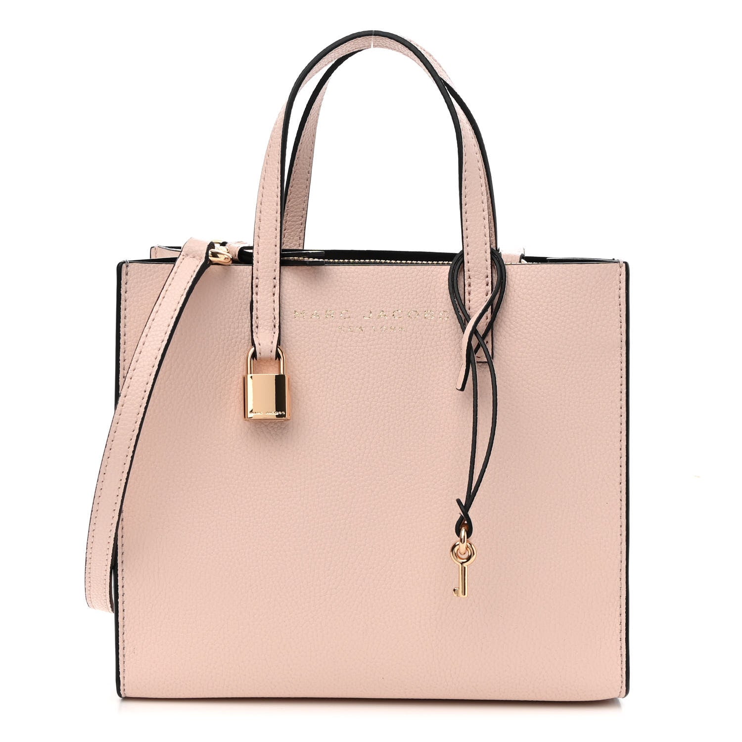 Marc Jacobs Calfskin Mini Grid Tote Bag Peach Whip 1 of 9