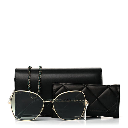 Chanel Metal Square Frame Chain Sunglasses 4274-Q Green 8 of 8