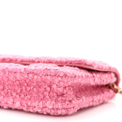 Chanel Tweed Quilted Flap Chain Waist Bag Pink 9 of 10