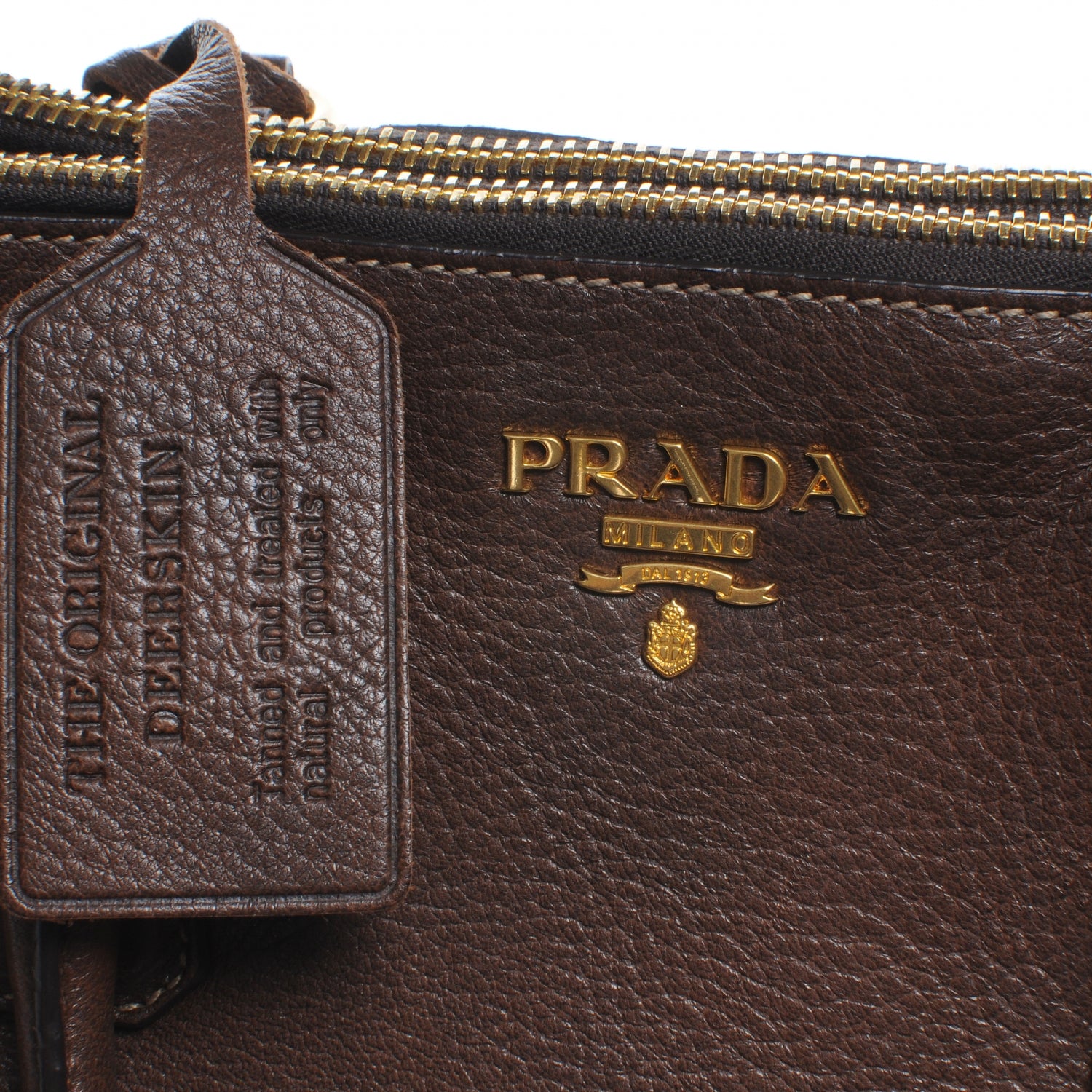 Prada Cervo Deerskin Executive Tote Bruciato 6 of 9