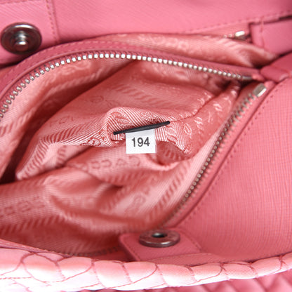 Prada Nylon Tessuto Impuntu Quilted Shoulder Bag Pink 7 of 13