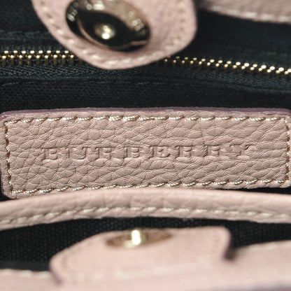 Burberry Grainy Calfskin House Check Small Banner Tote Pale Orchid 7 of 9