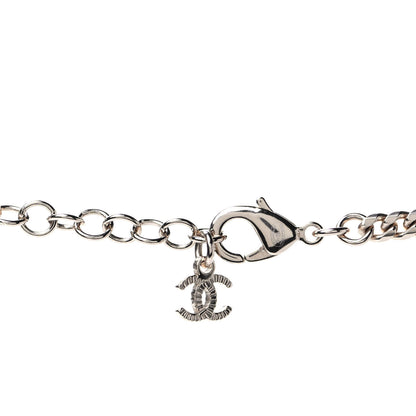 Chanel Pearl Crystal Chain CC Necklace Gold 3 of 4