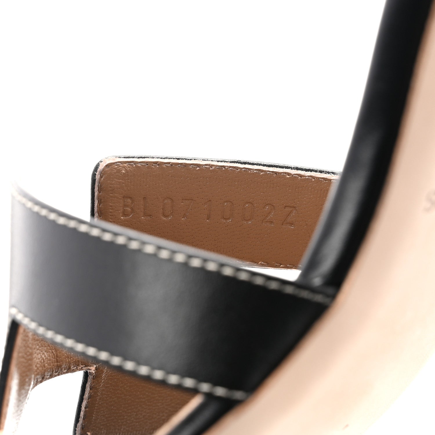 Hermes Calfskin Oasis Sandals 37.5 Black 8 of 8