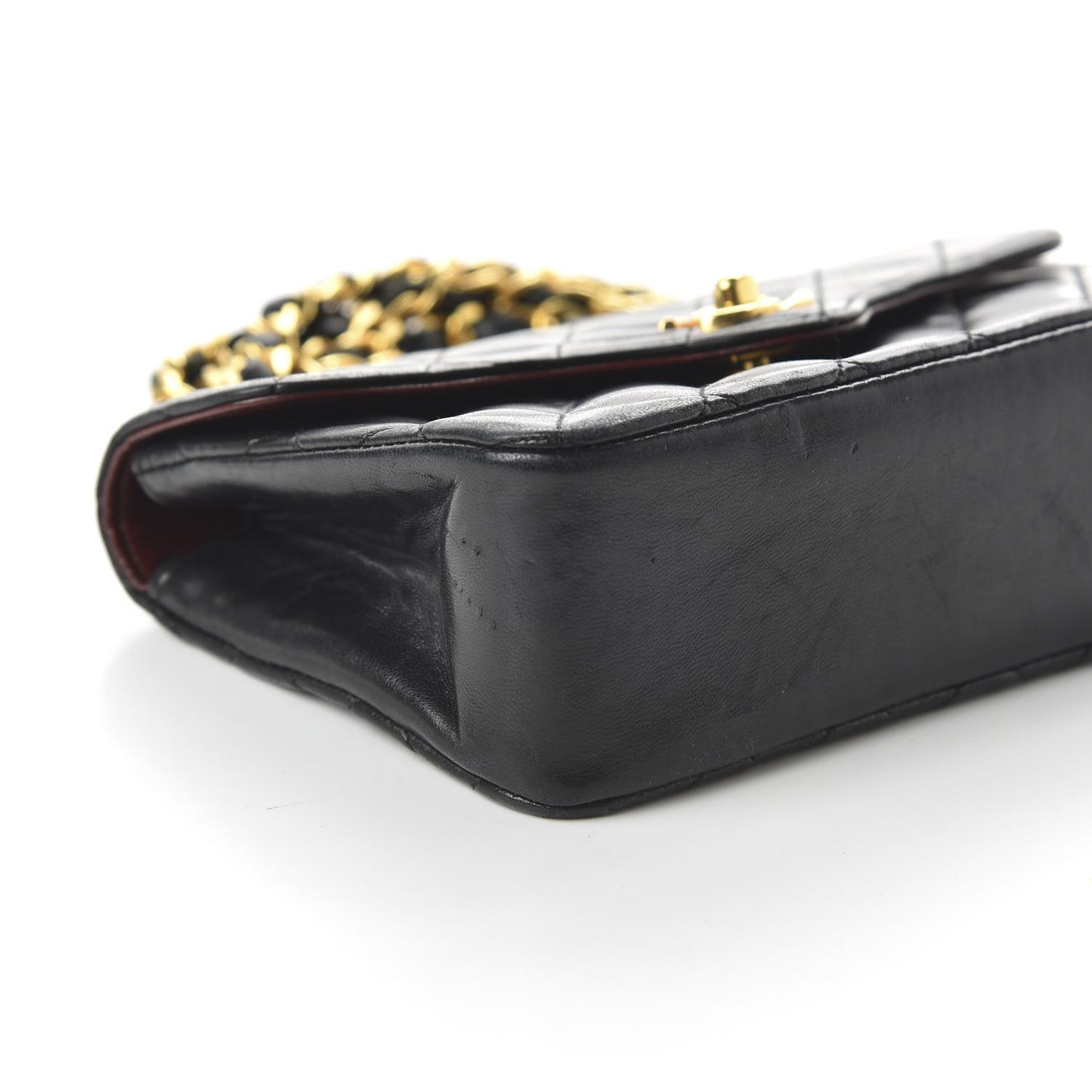 Lambskin Quilted Flap Bag Black