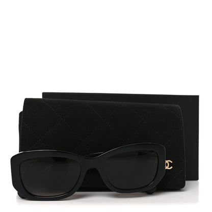 Chanel Acetate Rectangle Sunglasses 5493-A Black 7 of 7