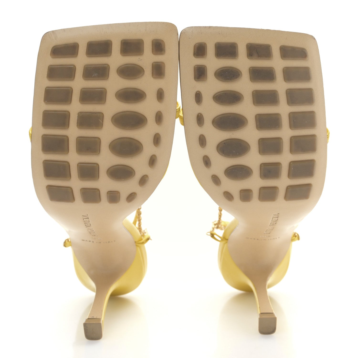 Bottega Veneta Lambskin Stretch Chain Strap 90mm Sandals 38 Buttercup 5 of 7