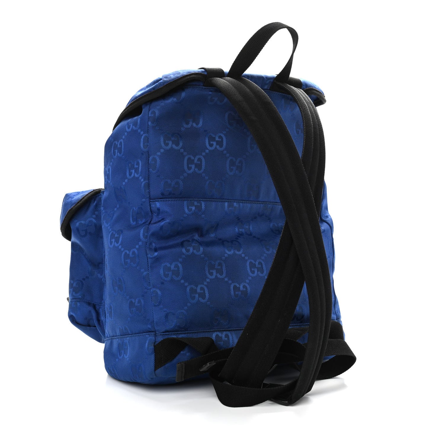 Econyl Nylon Monogram Off The Grid Utility Pocket Backpack Guilted Blue Black