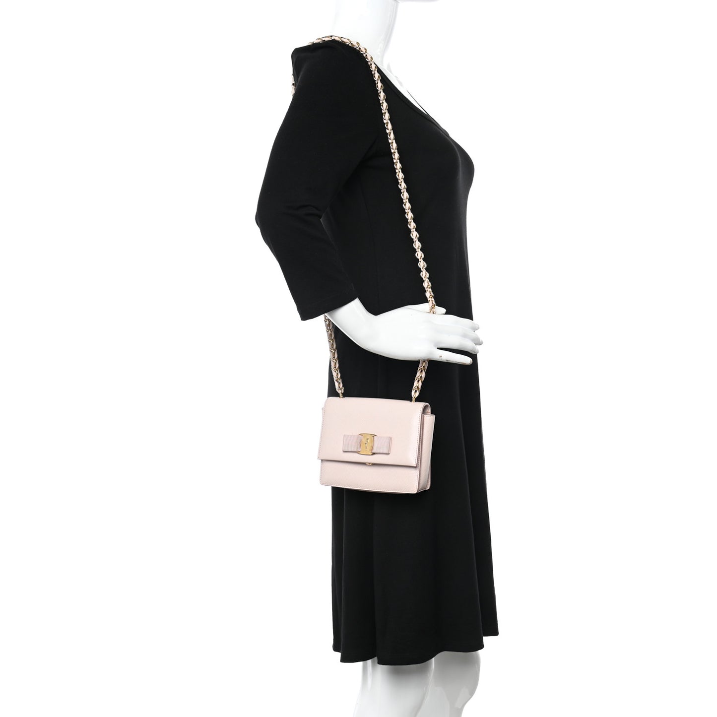Hammered Calfskin Mini Vara Bow Crossbody Bag