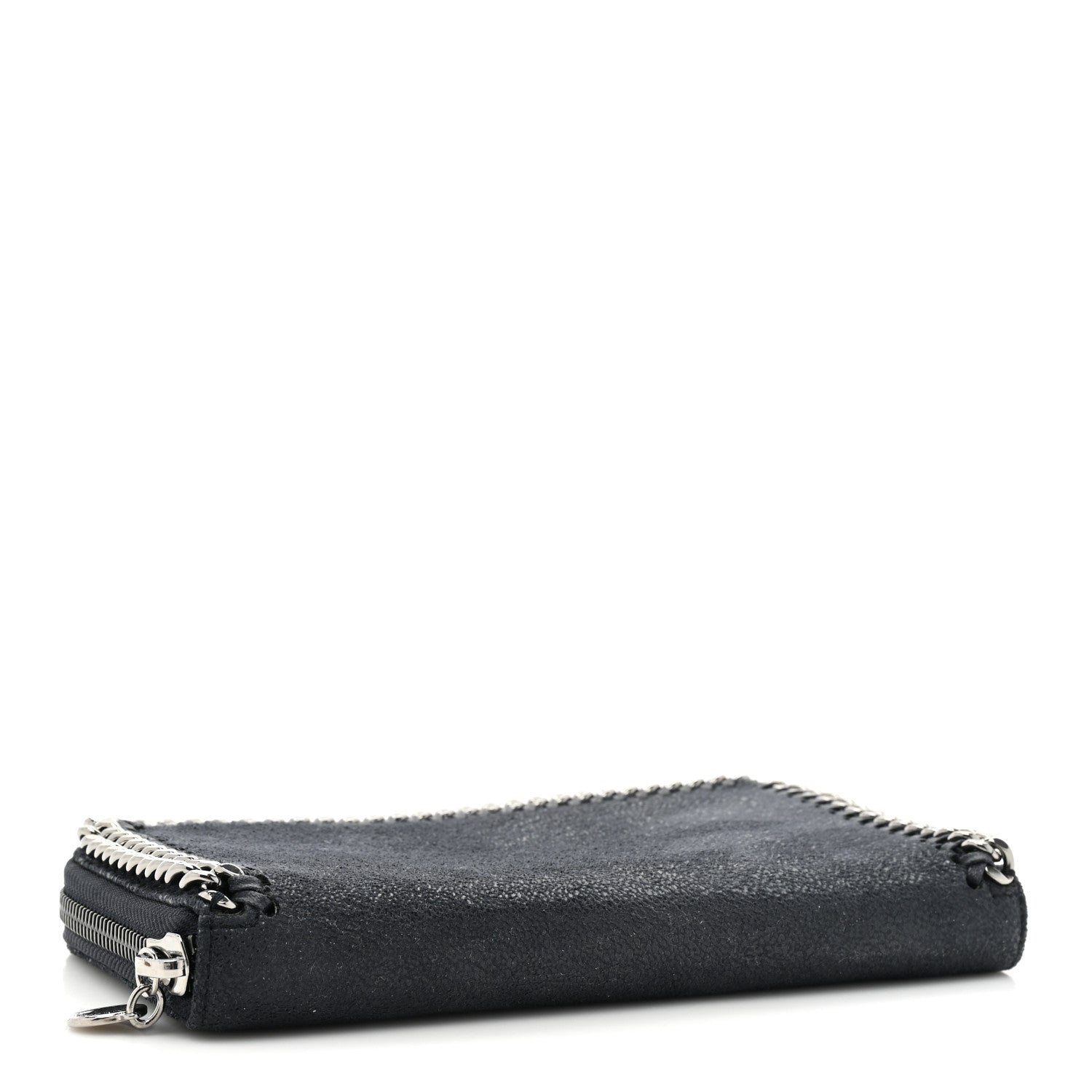 Stella McCartney Shaggy Deer Falabella Zip Around Wallet Navy 4 of 13