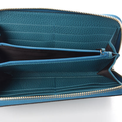 Gucci Dollar Calfskin GG Zip Around Wallet Deep Cobalt 5 of 7