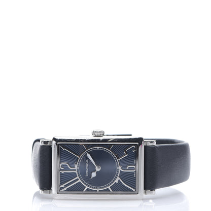 Tiffany Stainless Steel Calfskin 23mm Gallery Quartz Watch Navy 2 of 7
