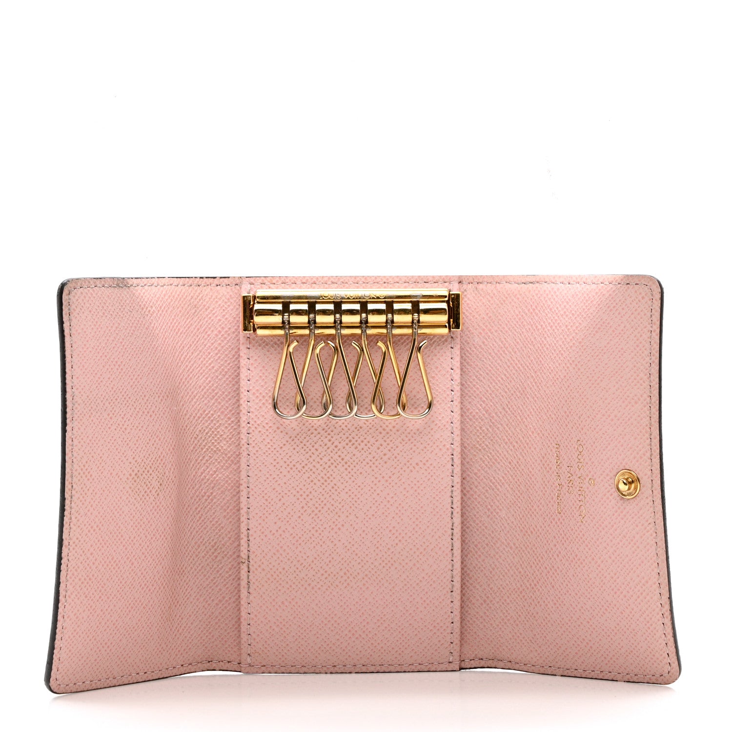 Louis Vuitton Damier Ebene Multicles 6 Key Holder Rose Ballerine 5 of 10