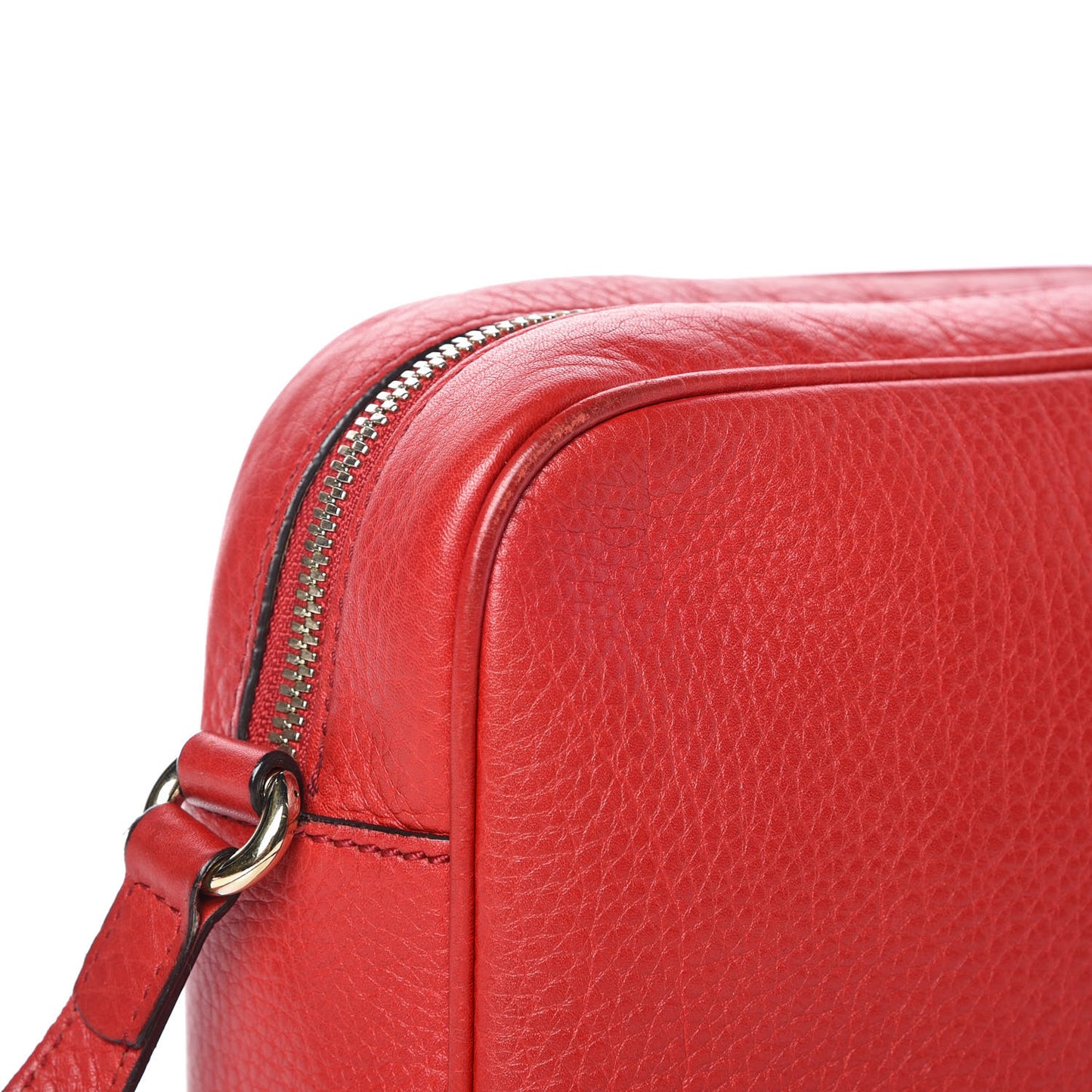 Pebbled Calfskin Small Soho Disco Bag Tabasco Red