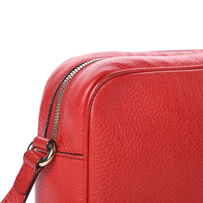 Gucci Pebbled Calfskin Small Soho Disco Bag Tabasco Red 12 of 16