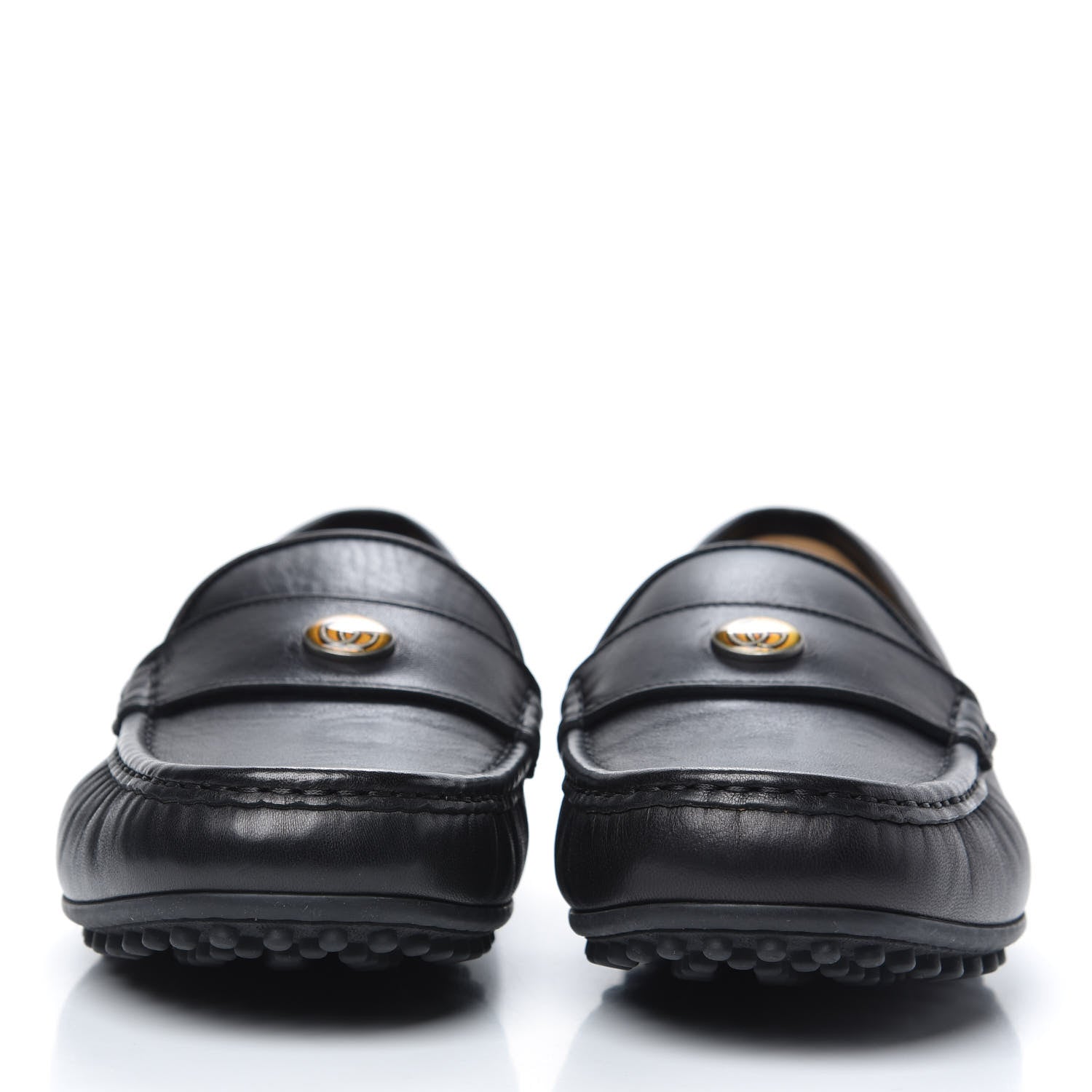 Gucci Nappa Mens Driver Loafers 8 Black 2 of 9