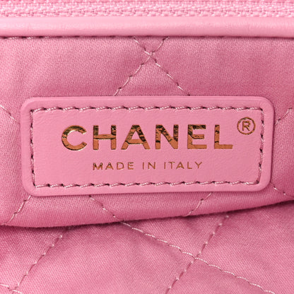 Chanel Shiny Calfskin Quilted Chanel 22 Drawstring Bag Pink 7 of 11