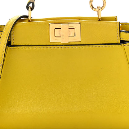 Fendi Shiny Nappa Micro Peekaboo Iconic Satchel Lime 8 of 12