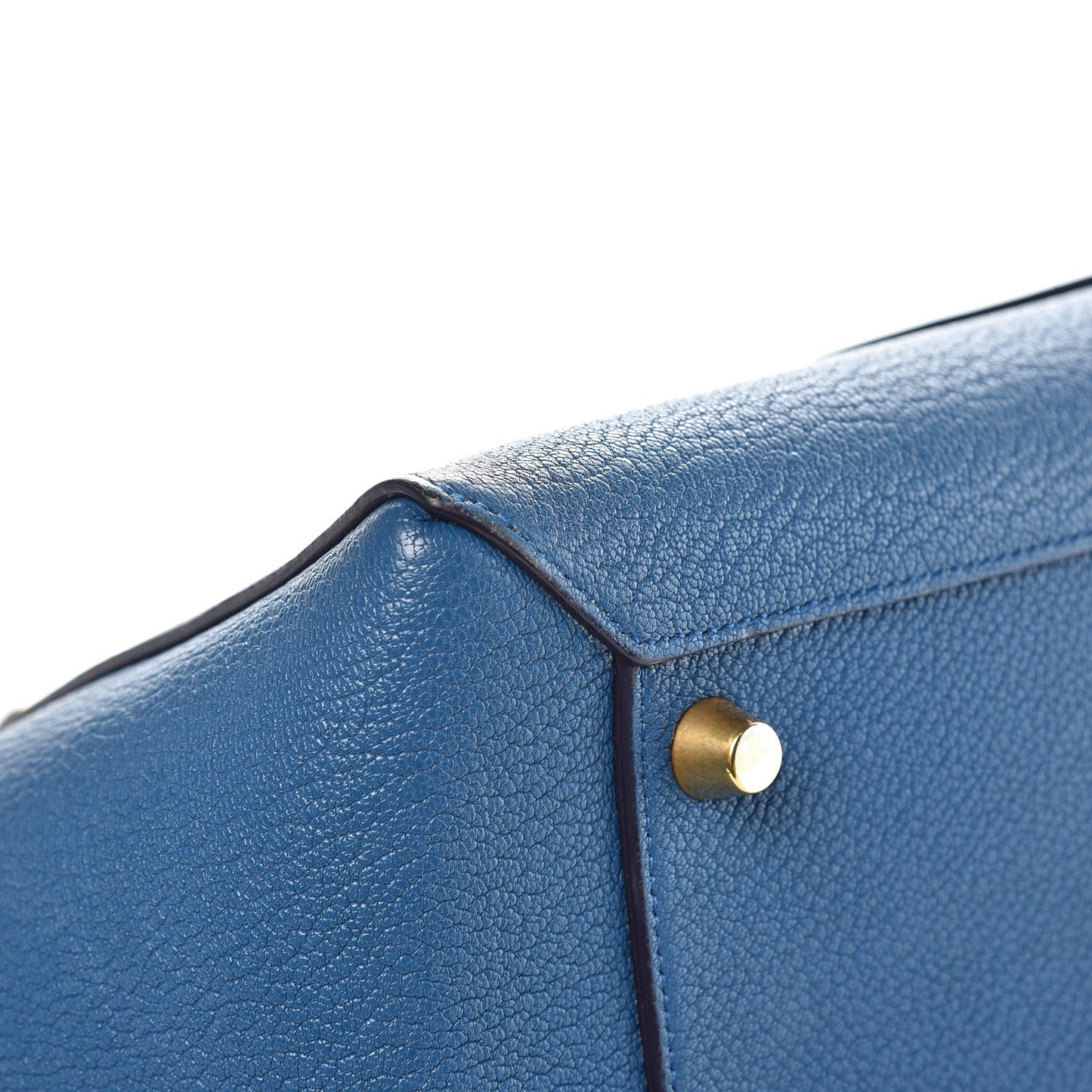 Goatskin Smooth Calfskin Mini Belt Bag Sea Blue