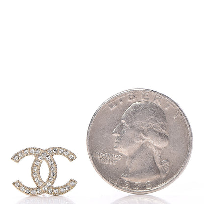 Chanel Crystal CC Earrings Gold 2 of 6