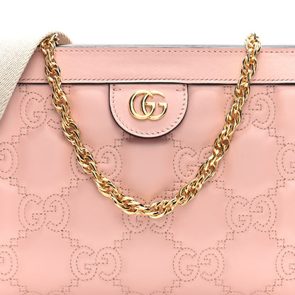 Gucci Calfskin GG Matelasse Small Slim Chain Shoulder Bag Perfect Pink Natural 8 of 10