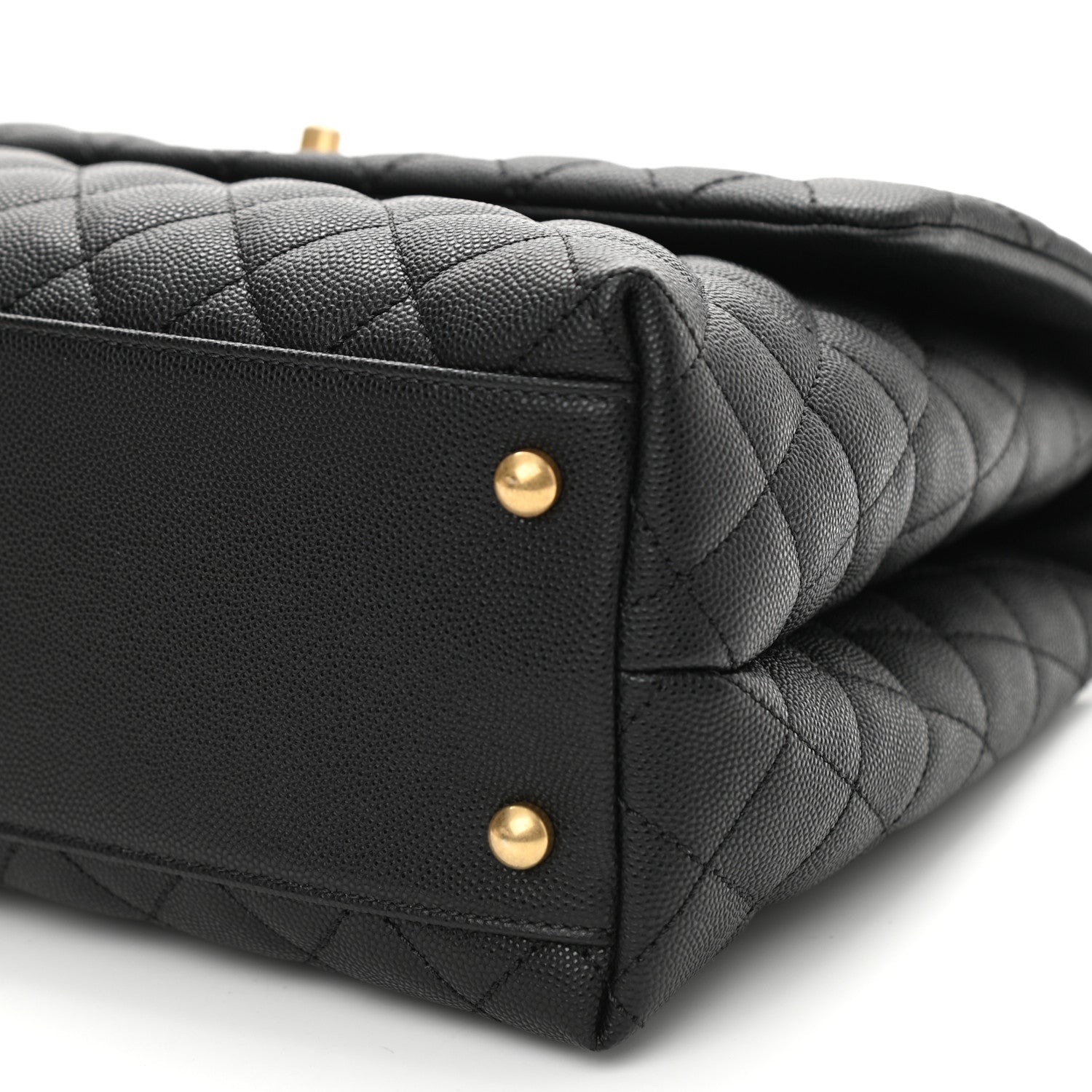 Chanel Caviar Lizard Quilted Medium Coco Handle Flap Black 10 of 10