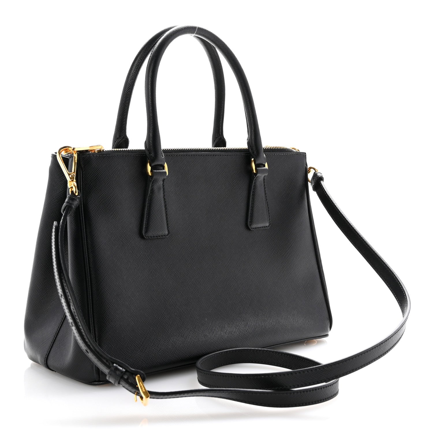Prada Saffiano Small Galleria Double Zip Tote Black 3 of 9