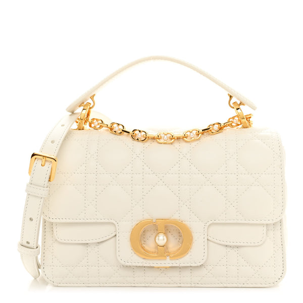 クリスチャンディオール　　カサブランカ2点 Christian Dior Lambskin Cannage Small Jolie Top Handle Bag Latte