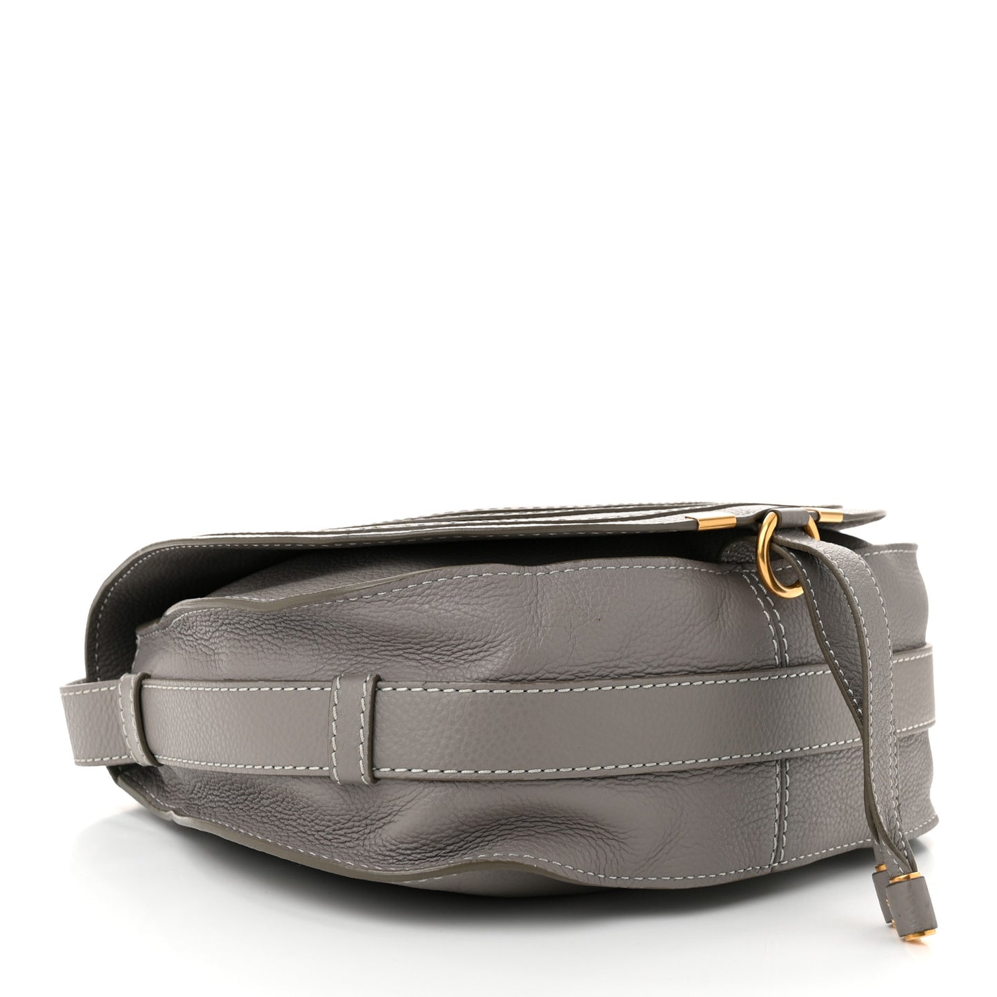 Calfskin Medium Marcie Round Crossbody Bag Cashmere Grey