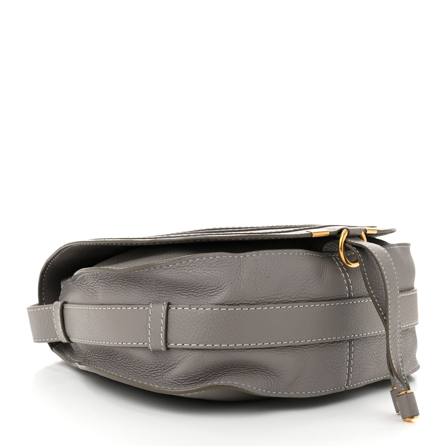 Chloe Calfskin Medium Marcie Round Crossbody Bag Cashmere Grey 4 of 11