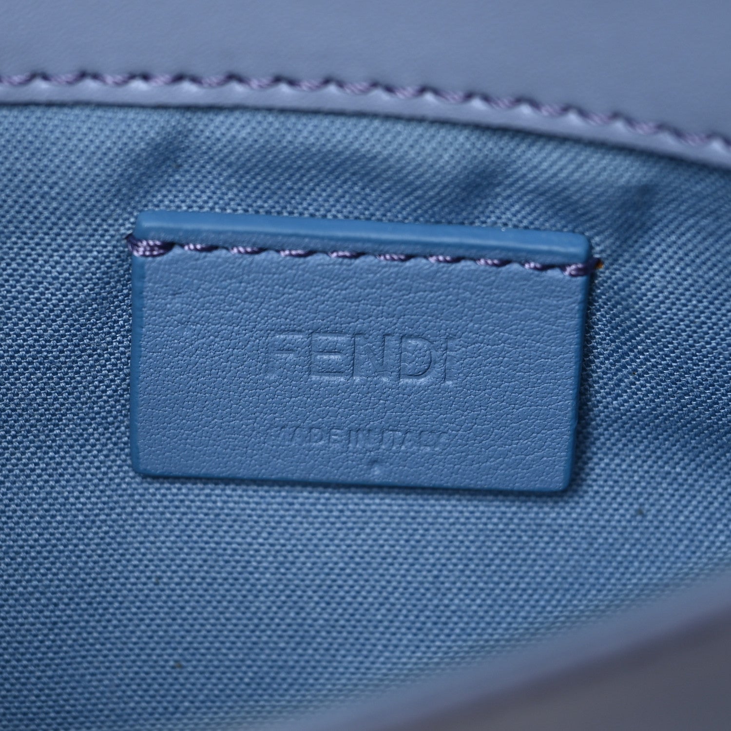 Fendi Vitello Liberty Studded Tube Wallet On Chain Azzurro Sky Multicolor 6 of 7
