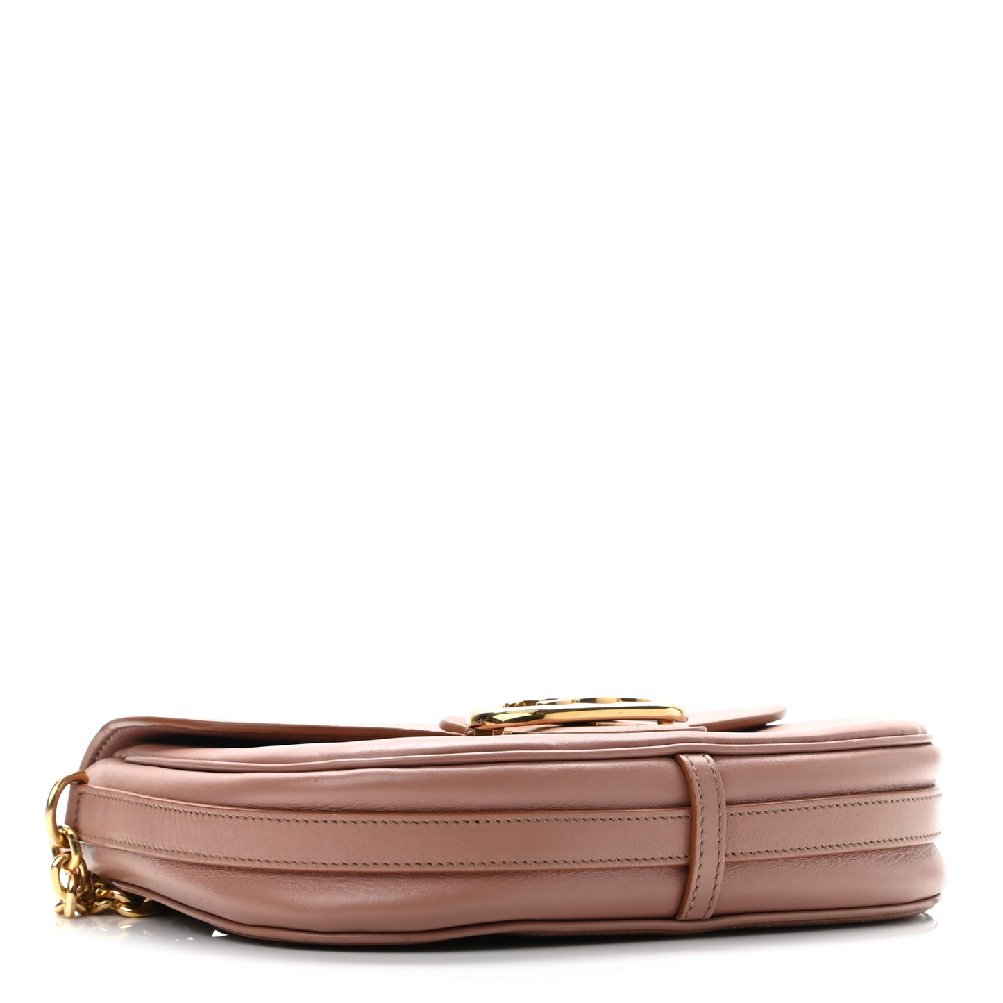 Shiny Calfskin Medium Chain Maillon Triomphe Antique Rose