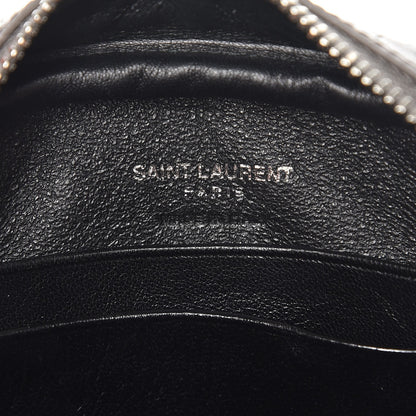 Saint Laurent Calfskin Crocodile Embossed Monogram Blogger Bag Fog 6 of 8
