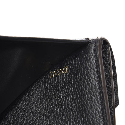 Louis Vuitton Grained Calfskin Monogram Double V Compact Wallet Black 7 of 8