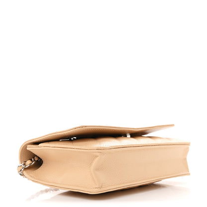 Chanel Caviar Quilted Wallet on Chain WOC Beige 4 of 10
