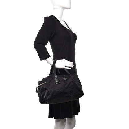 Prada Tessuto Nylon Cervo Lux Bowler Black 2 of 9